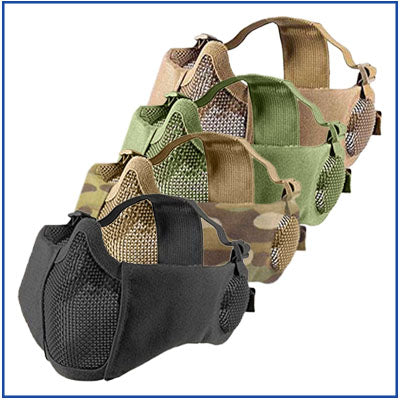 Matrix Carbon Striker Mesh Mask w/ Integrated Mesh Ear Protection (Color:  OD Green)