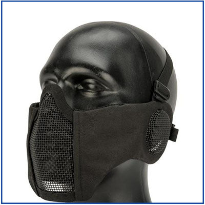 Bravo/Matrix Carbon V4 Strike Steel Mesh Mask w/ Ear Protection