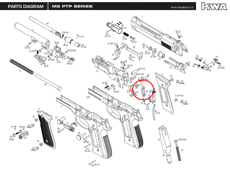 KWA - M9 Series - Replacement Parts